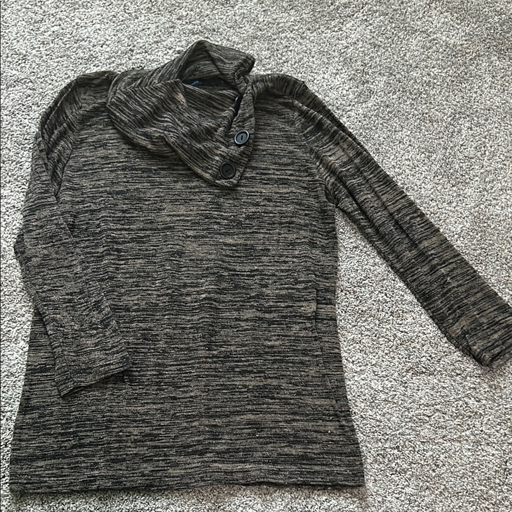 Cowl neck 3/4 sleeve sweater